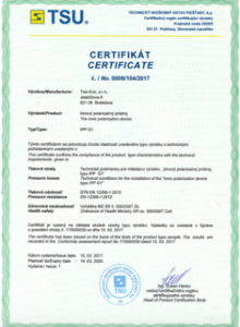Certifikát výrobku